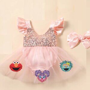 Abby Cadabby Dress romper Elmo Outfit Sesame Street Clothes Rosita Birthday